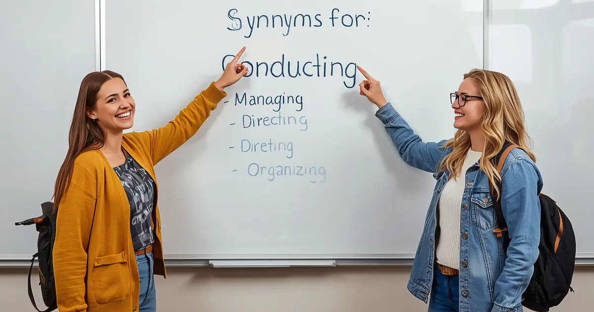 synonyms for conducting