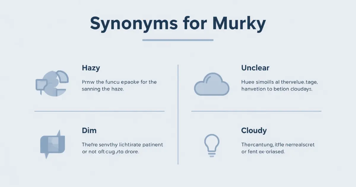 Synonyms for Murky