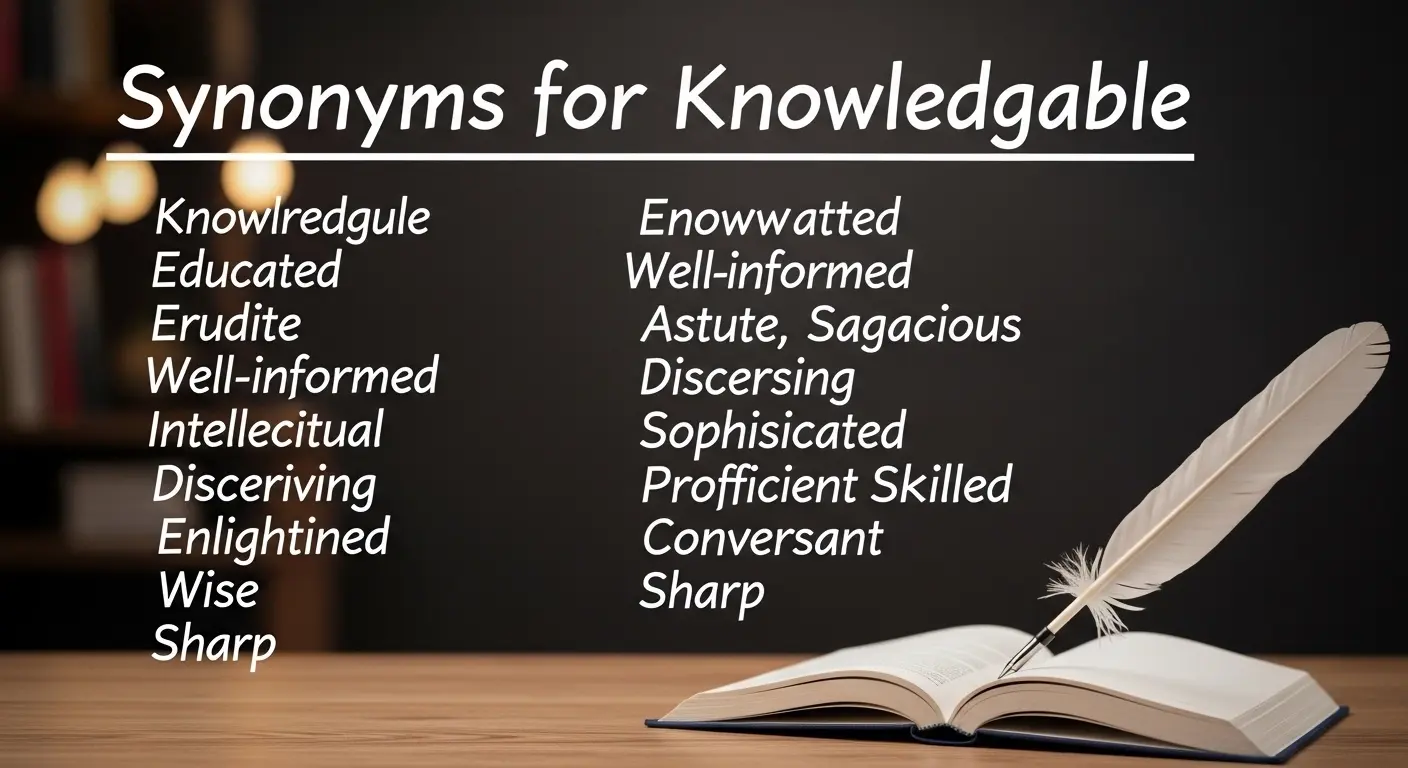 Synonyms for Knowledgeable
