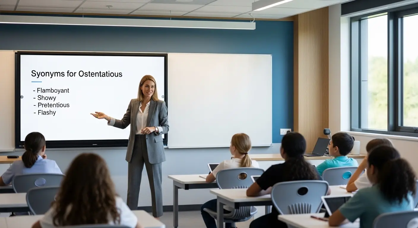 Synonyms for Ostentatious