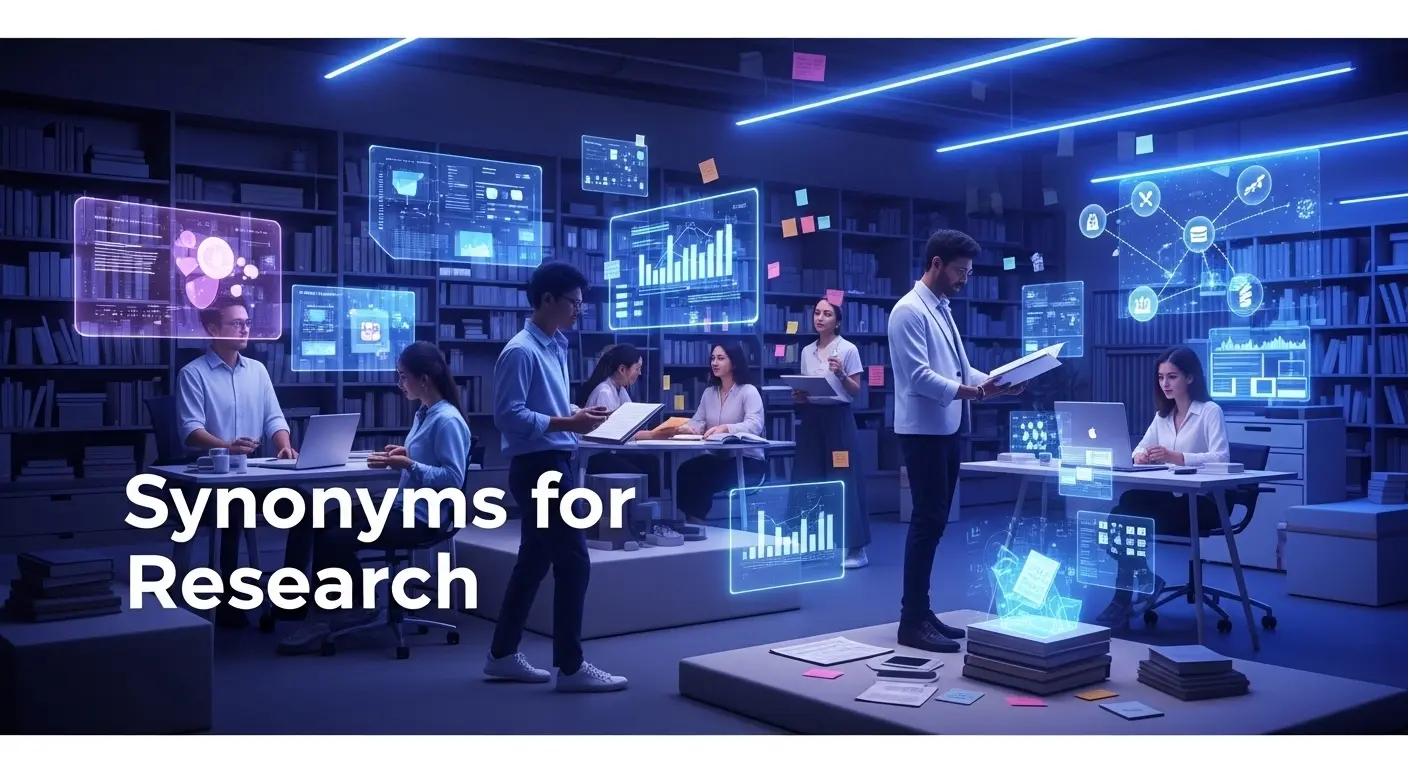 Synonyms for Research