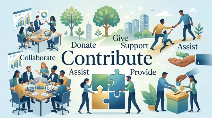 Synonyms for Contribute