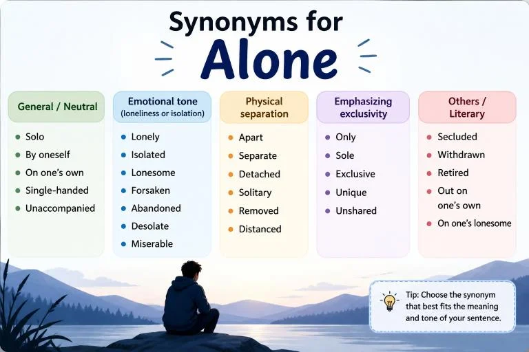 Synonyms for Alone