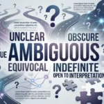 Synonyms of Ambiguous