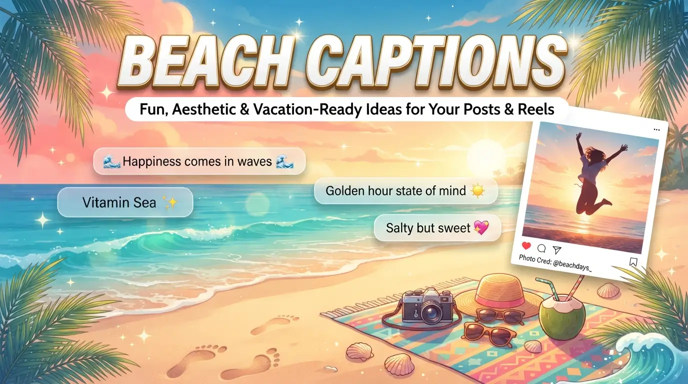 Beach Captions