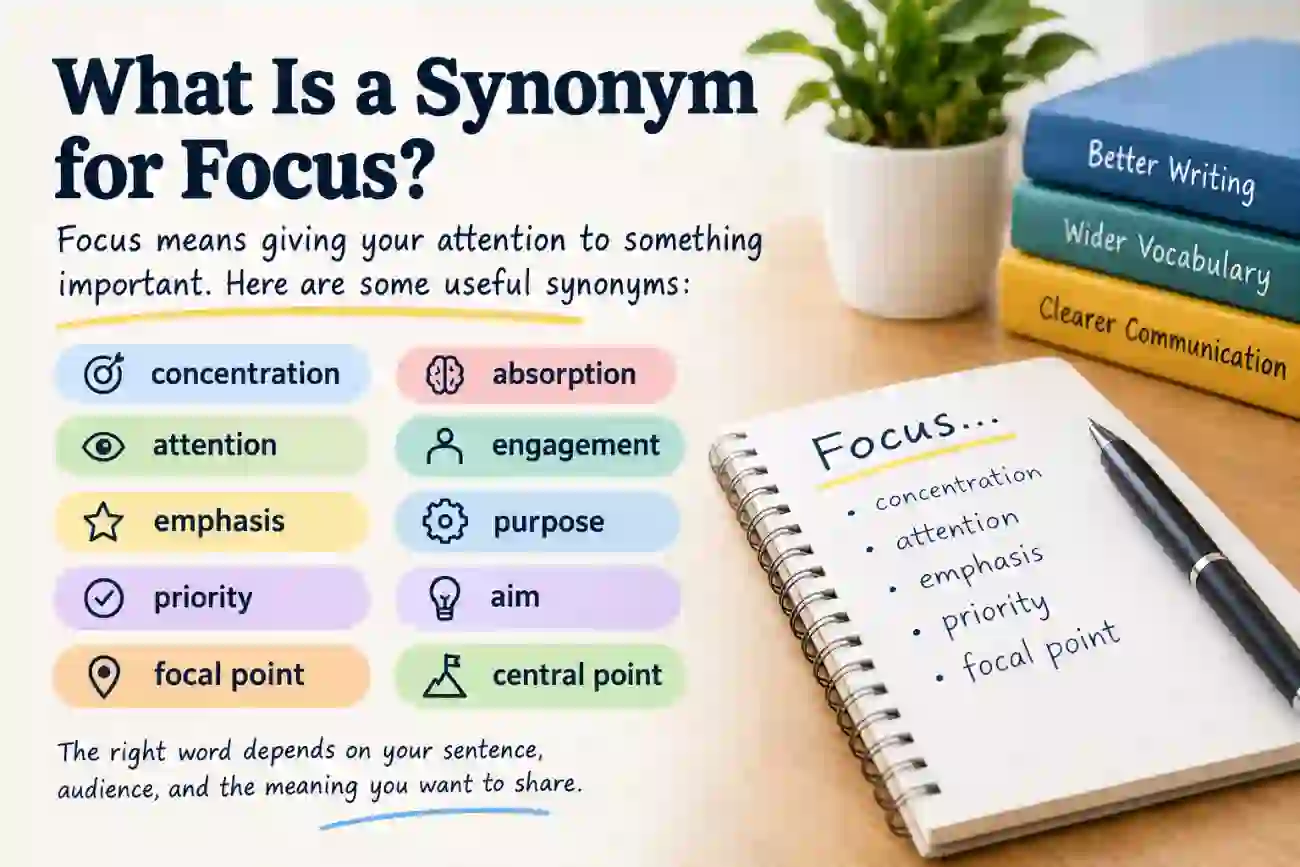 what is a synonym for focus